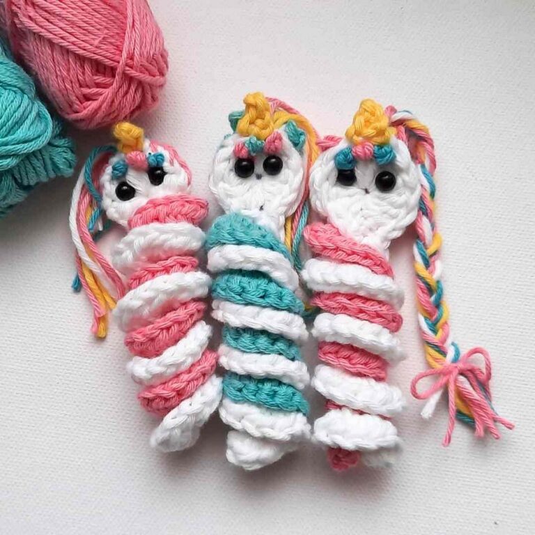 Unicorn Worry Worm Pattern Free For Kids Playtime