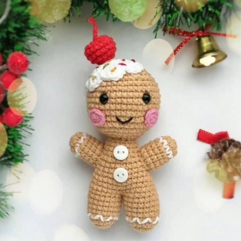 Crochet Gingerbread Man Pattern For Festive Gifts
