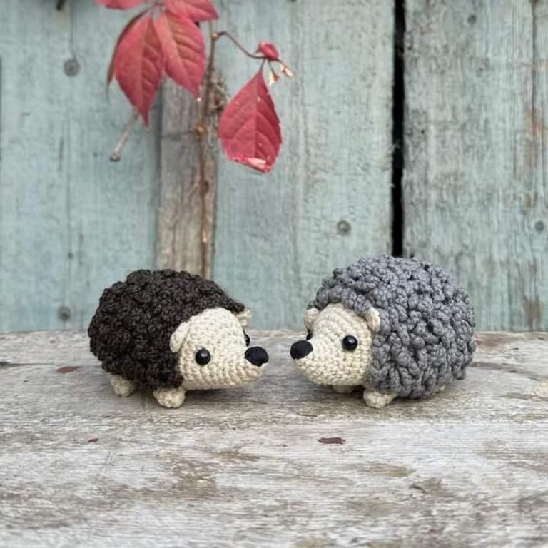 Crochet Hedgehog Amigurumi Pattern With Two Different Colored Top