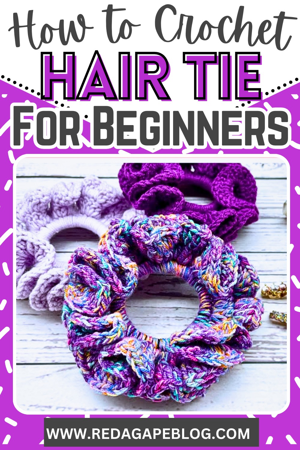 Crochet Hair Tie For Beginners
