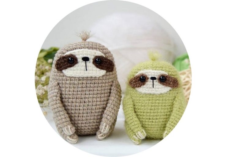 Free Crochet Little Sloth Pattern For Garden Decorations