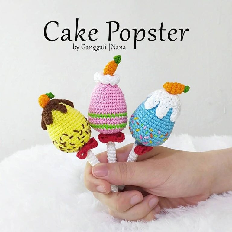 Free Crochet Cake Popster Pattern (Amigurumi Sticks Pattern)