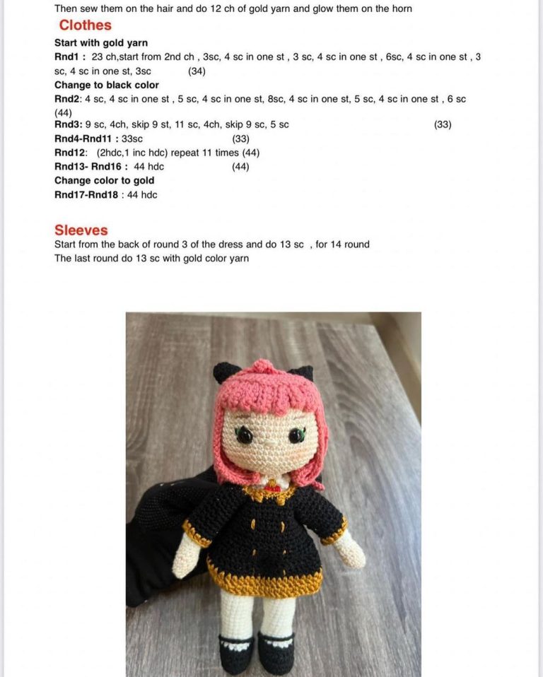 How to Crochet Doll Anya (Pattern For Beginners)