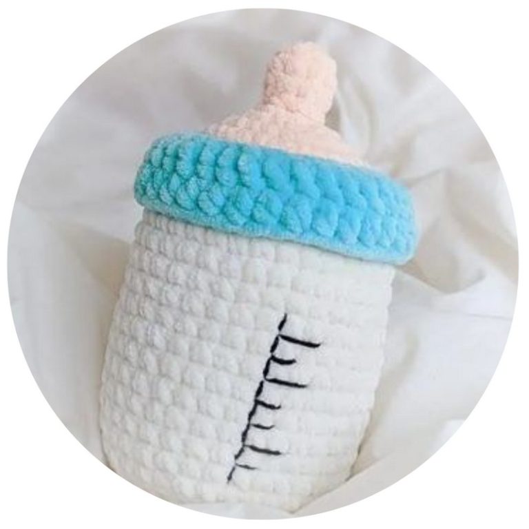 Free Crochet Baby Bottle Amigurumi Pattern For Baby Gifting