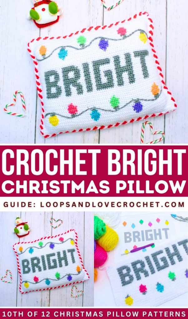 12 Free Crochet Christmas Pillow Patterns for Decor - Red Agape Blog