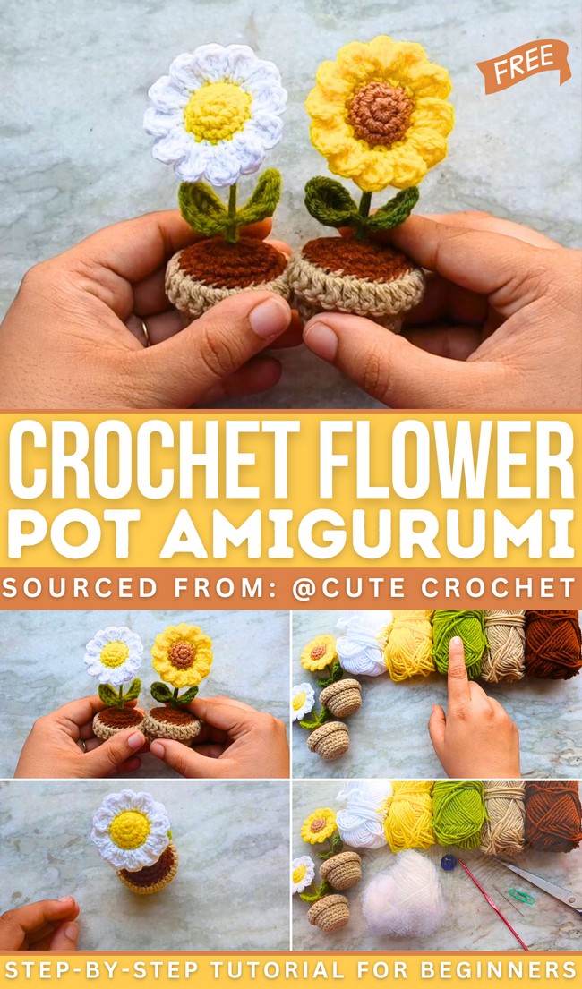 Crochet Flower Pot Amigurumi