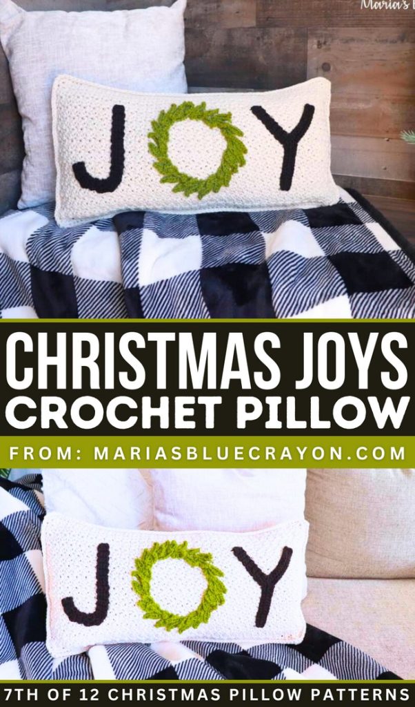12 Free Crochet Christmas Pillow Patterns for Decor - Red Agape Blog