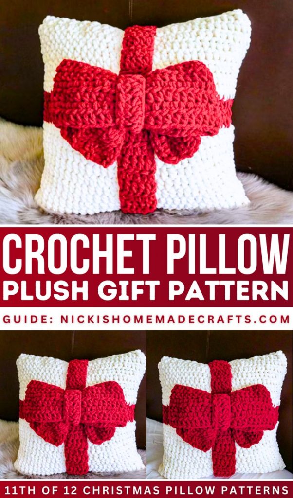 12 Free Crochet Christmas Pillow Patterns for Decor - Red Agape Blog