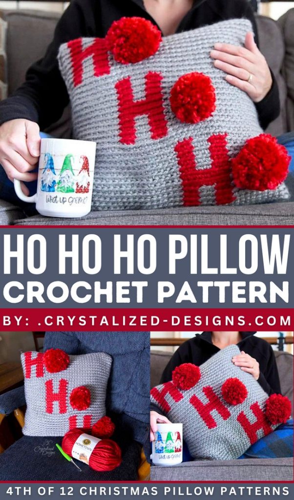12 Free Crochet Christmas Pillow Patterns for Decor - Red Agape Blog