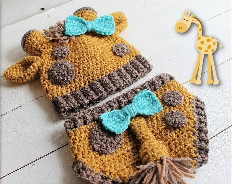 Crochet Giraffe Diaper Cover
