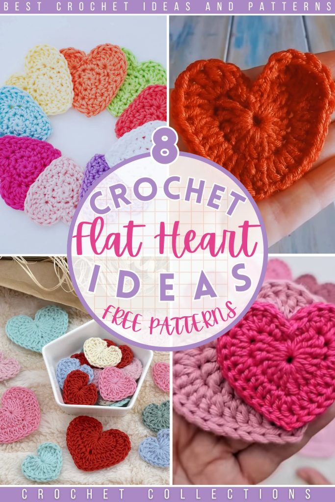 10 Free Crochet Flat Heart Patterns for Beginners - Red Agape Blog