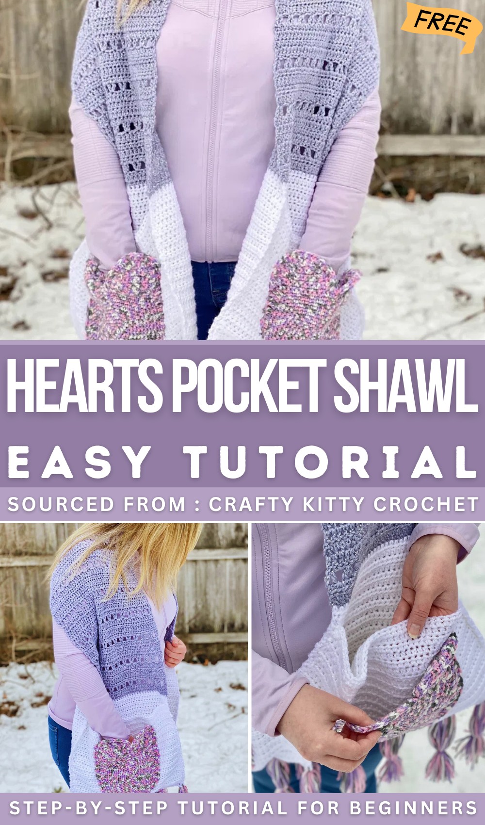 Happy Hearts Pocket Shawl