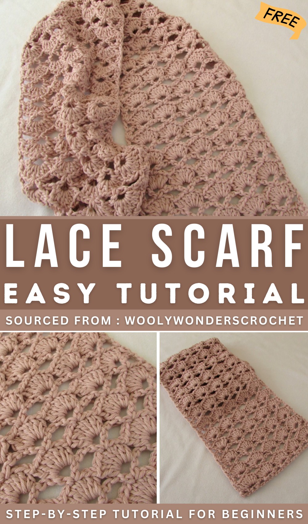 How to crochet an easy lace scarf for beginners