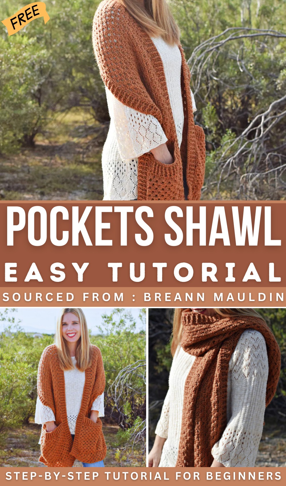 Persimmon Pocket Shawl