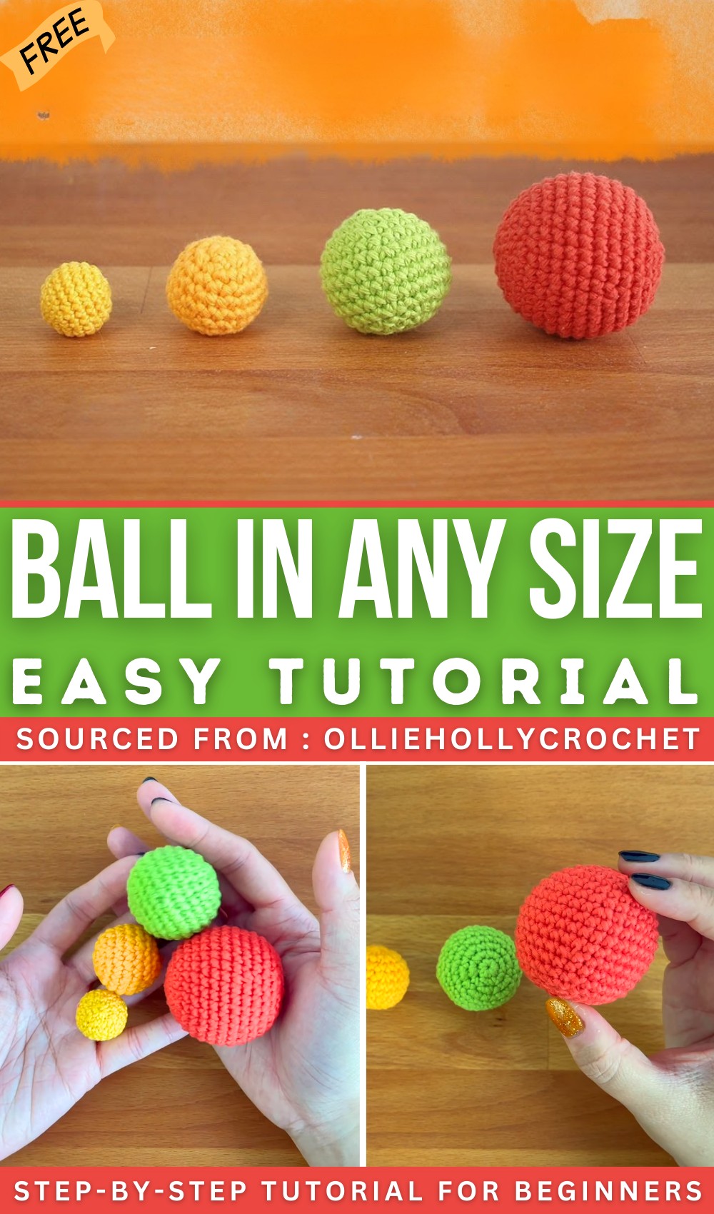 Crochet a Ball in Any Size Amigurumi Design Tutorial & Basics