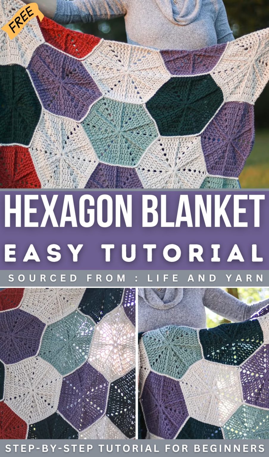 13 Ultimate Crochet Hexagon Blanket Ideas and Patterns - Red Agape Blog