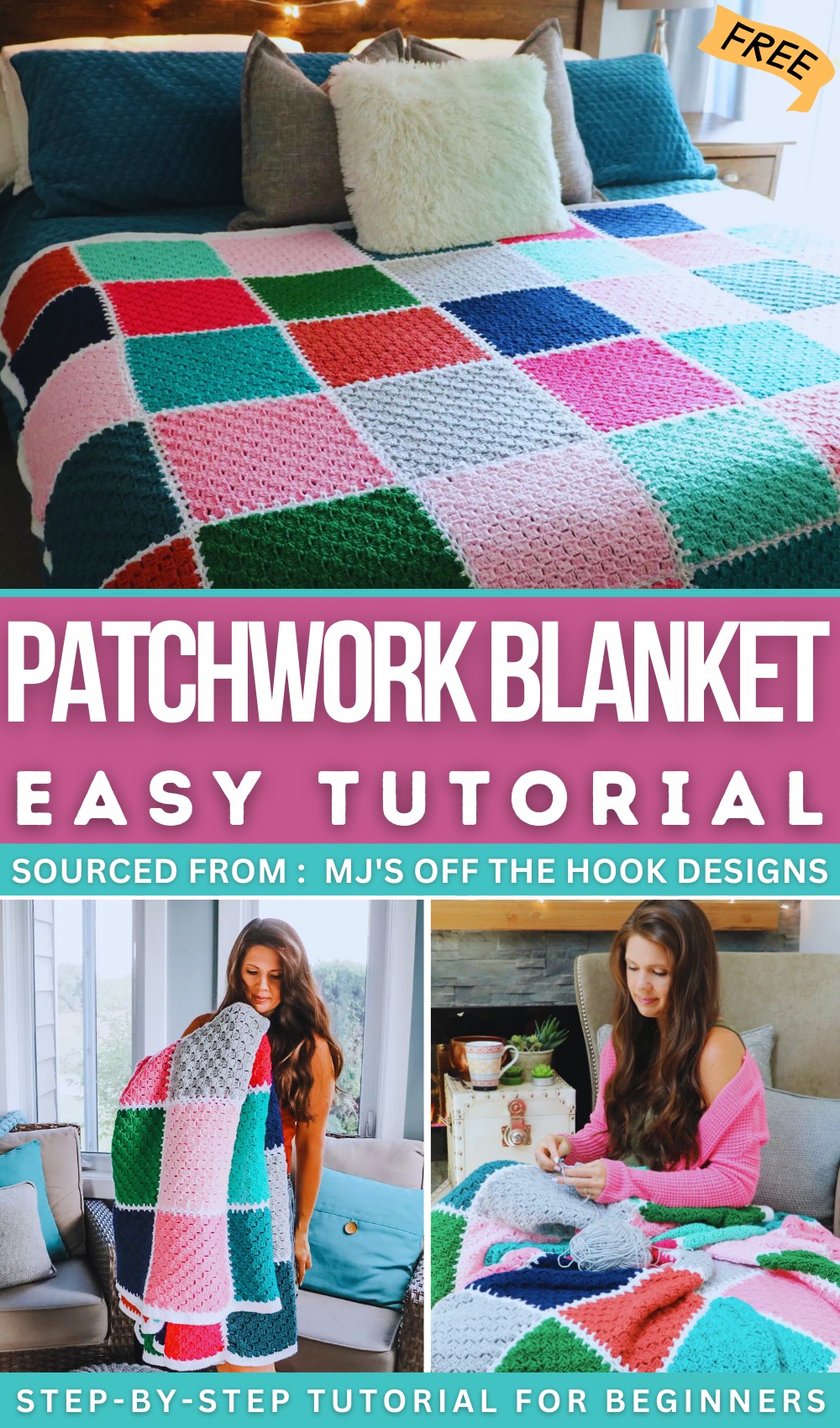 Modern Patchwork Throw