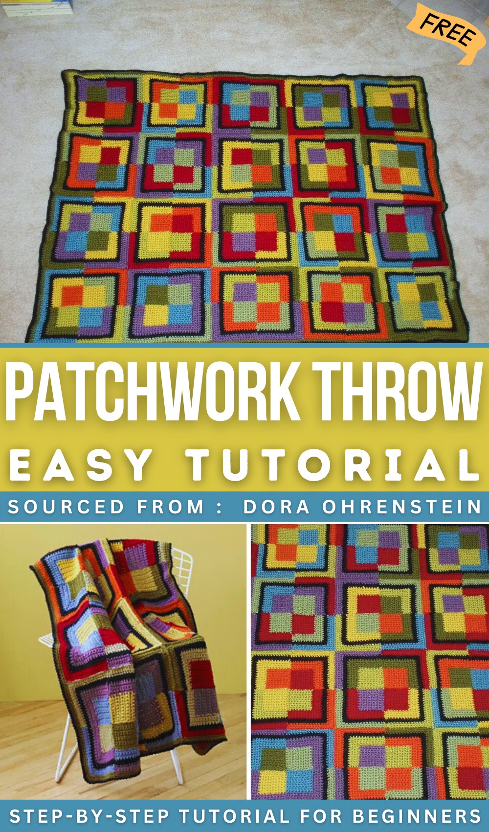 Patchwork Squares Throw