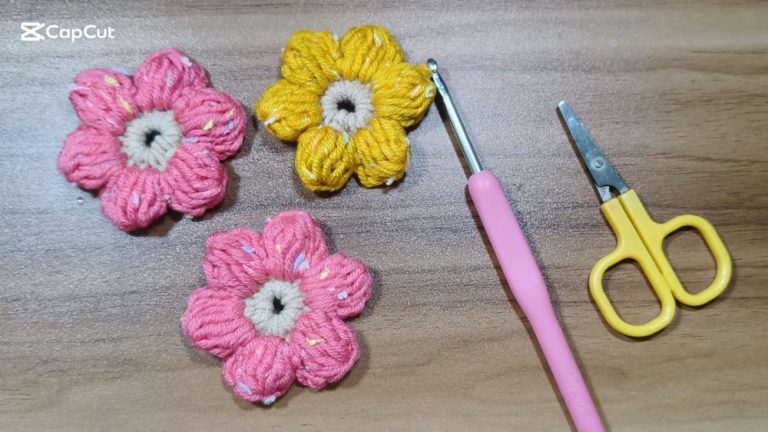 How to Crochet a Puff Flower for Beginners