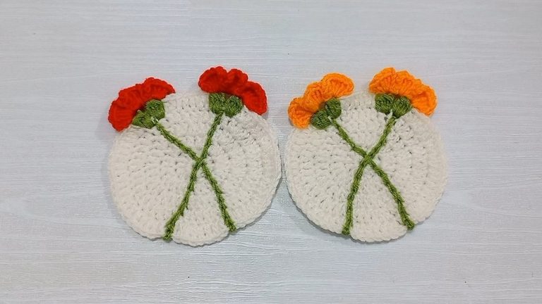 How to Crochet Flower Coaster For Spring Decor