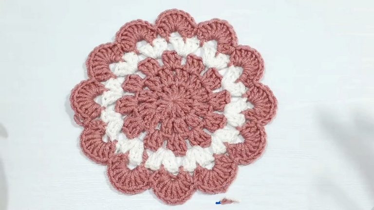 How to Crochet Flower Coaster Pattern