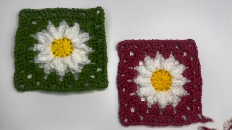 How to Crochet Classic Daisy Granny Square for Spring