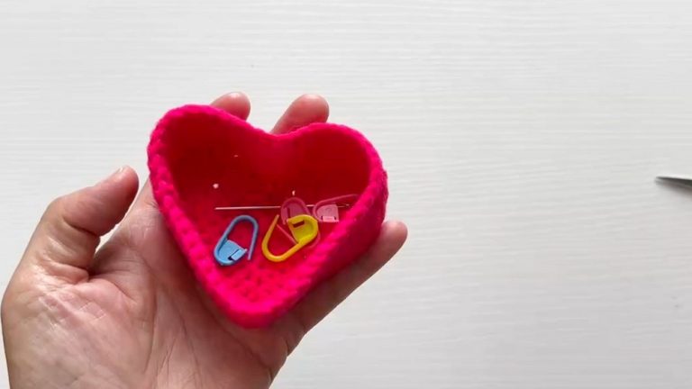 Learn How to Crochet Heart Basket for Small Items