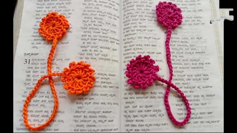 How to Crochet Simple Flower Bookmark for Beginners