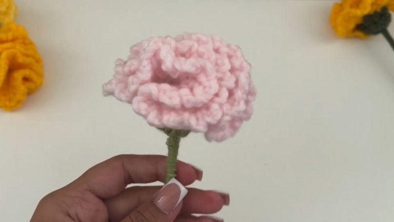 How to Crochet A Carnation Flower for Spring