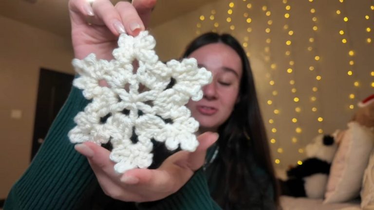 How to Crochet Snowflake Ornament for Christmas