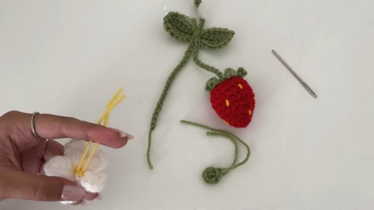 How To Crochet Strawberry Car Hanger for Spring
