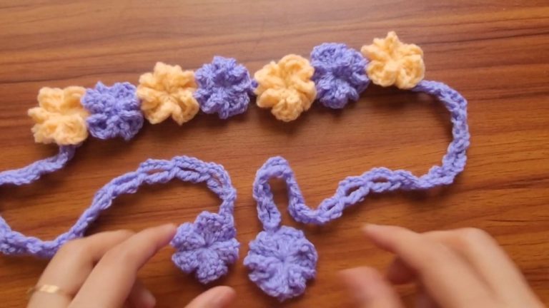 How to Crochet Flower Headband Tutorial
