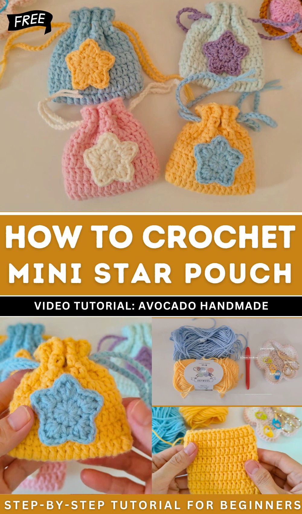 Crochet An Easy Mini Star Pouch