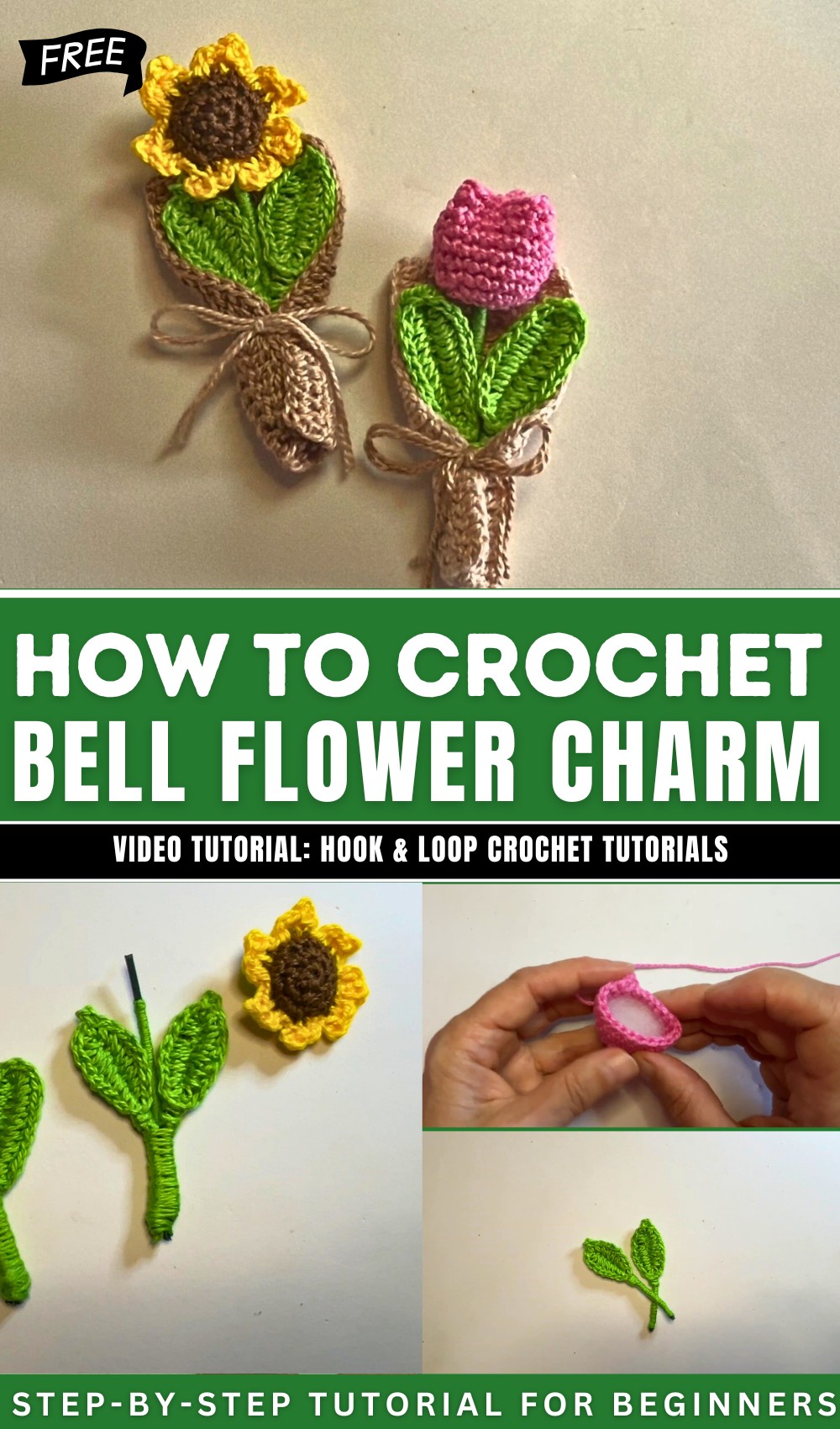 Crochet Flower Bouquet Tutorial
