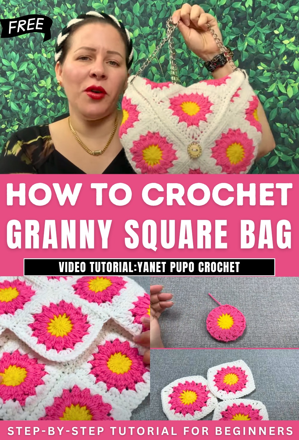 Crochet Granny Square Bag Tutorial