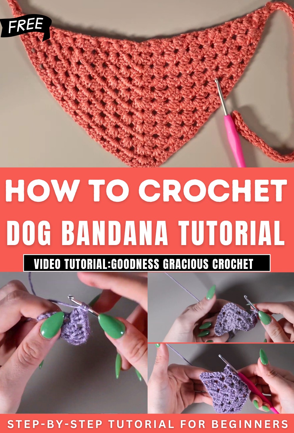 Crochet a Dog Bandana Tutorial