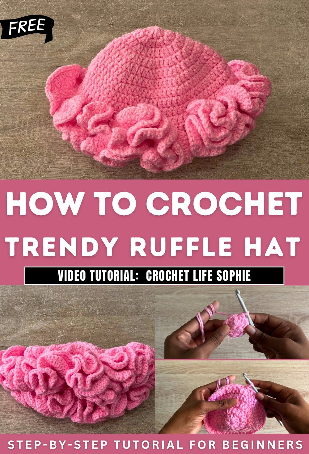 Crochet the Trendy Ruffle Hat