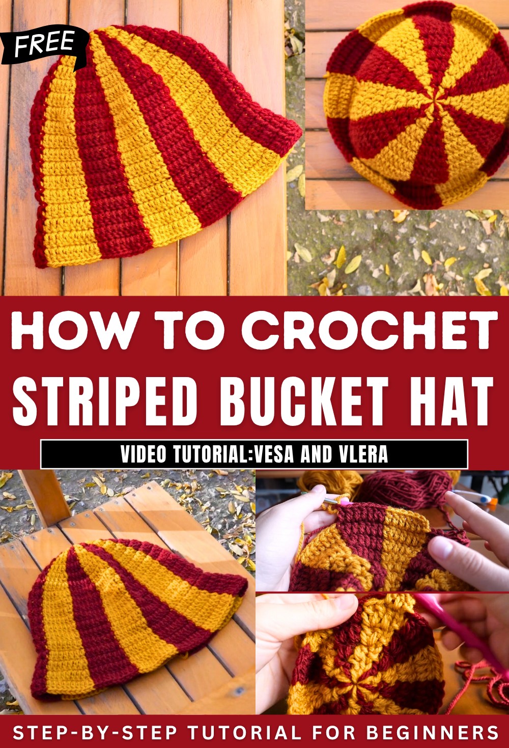 HOW to Crochet A Striped Bucket Hat for Summer