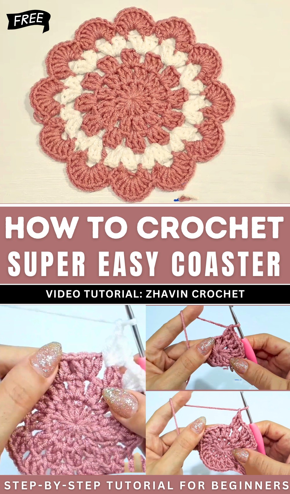 Super Easy Crochet Coaster Pattern