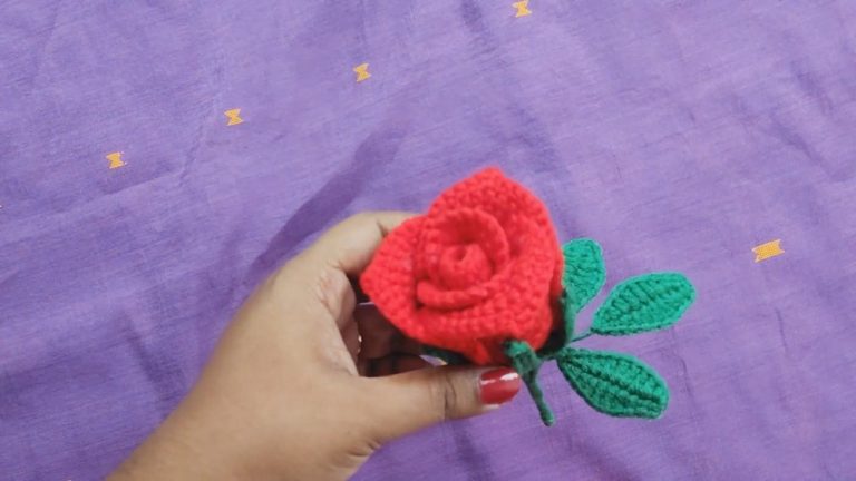 How to Crochet Rose Flower for Spring