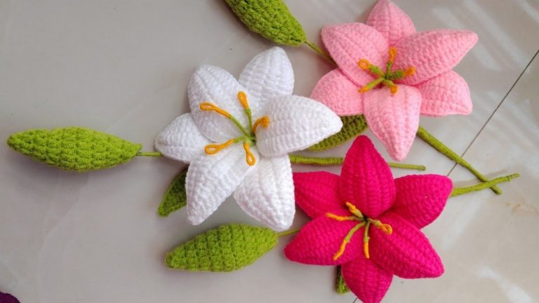 How To Crochet Lily Flower for Spring Decor
