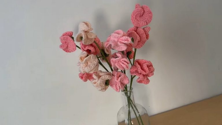 How to Crochet Sweet Pea Flower for Beginners