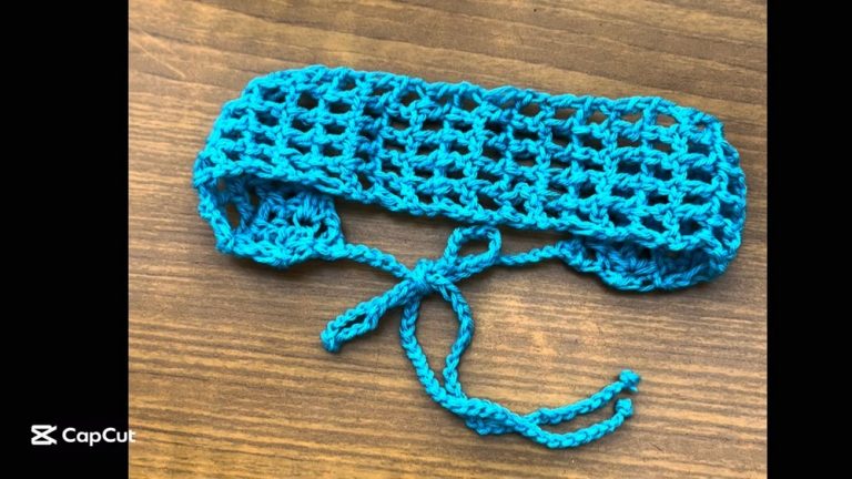How To Crochet Mesh Hairband for Beginners