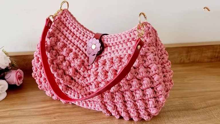 How to Crochet Bag In Nautical Polyester Yarn for Beginners