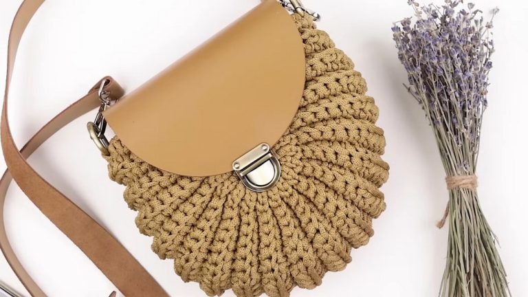 How to Crochet Textured Shell Bag for Ladies