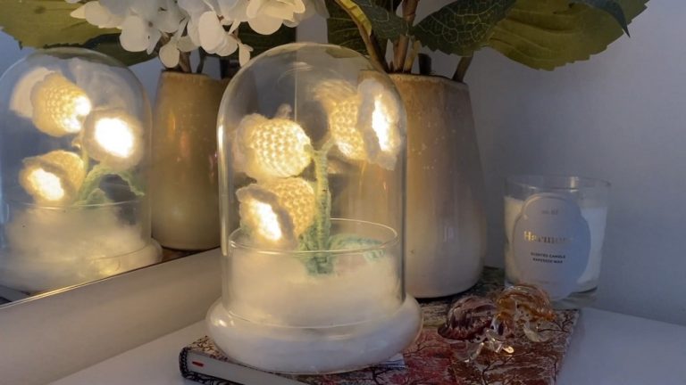 How to Make Lamp With Crochet Tulip Flower for Beginners