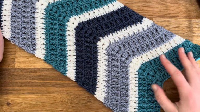 How To Crochet Riptide Scarf for Winter