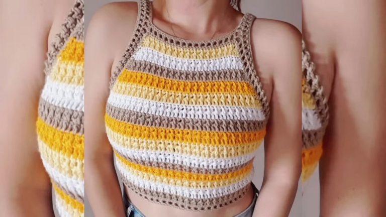 How to Crochet Boho Chic Halter Top (Tutorial for Beginners)