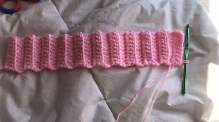 How To Crochet Ribbed Headband for Winter
