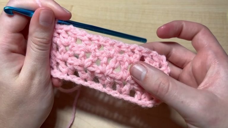 How to Crochet Double Crochet V-Stitch (Tutorial for Beginners)